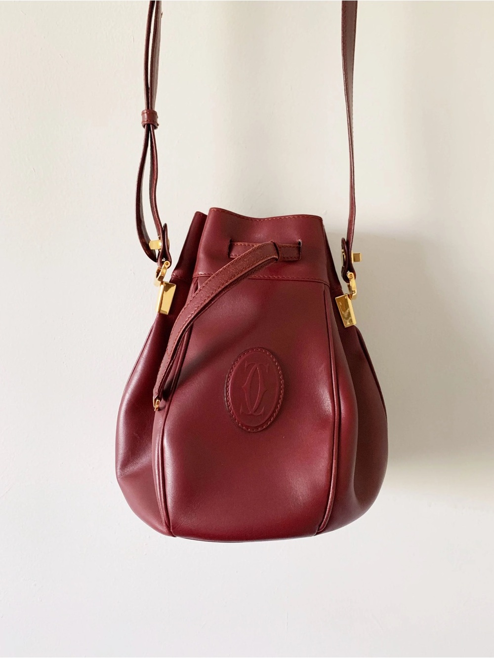 Cartier Leather Bucket Bag - 80s Vintage - Authentic